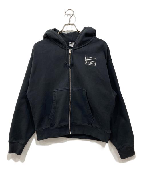 NIKE（ナイキ）NIKE (ナイキ) stussy (ステューシー) STONE WASHED FLEECE ZIP HOODIE / ストーン ウォッシュド フリース ジップフーディー ブラック サイズ:XSの古着・服飾アイテム
