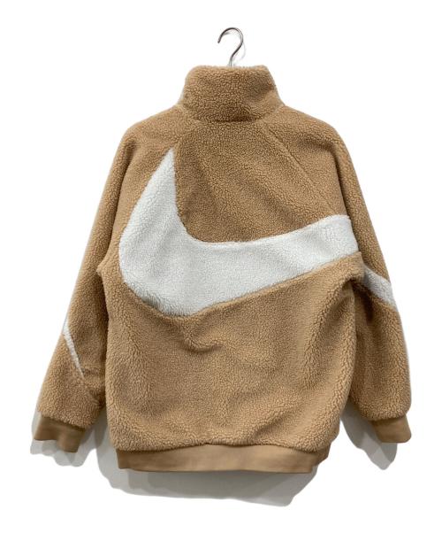 NIKE（ナイキ）NIKE (ナイキ) スウッシュ フルジップ ボア ジャケット ベージュ サイズ:Lの古着・服飾アイテム