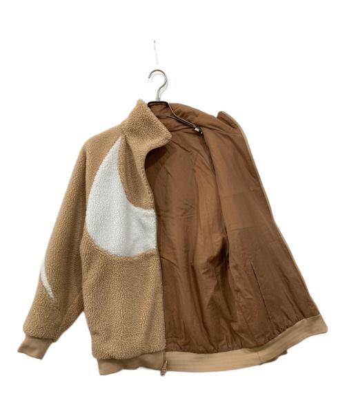 NIKE（ナイキ）NIKE (ナイキ) スウッシュ フルジップ ボア ジャケット ベージュ サイズ:Lの古着・服飾アイテム