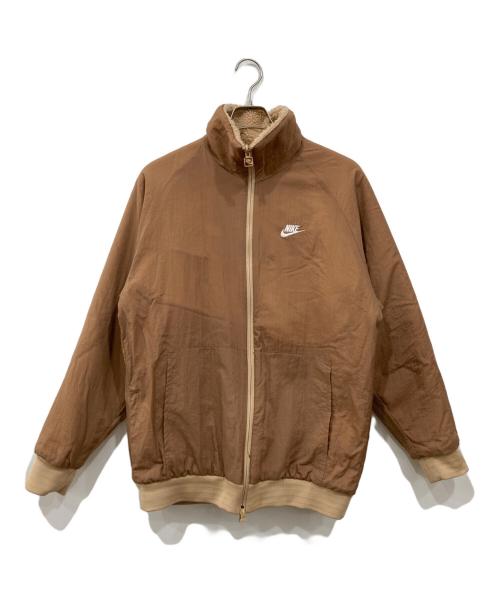 NIKE（ナイキ）NIKE (ナイキ) スウッシュ フルジップ ボア ジャケット ベージュ サイズ:Lの古着・服飾アイテム