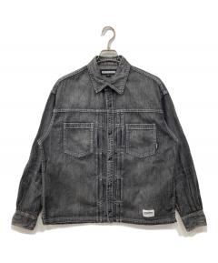 中古・古着通販】WTAPS (ダブルタップス) ノーカラーシャツ ブルー