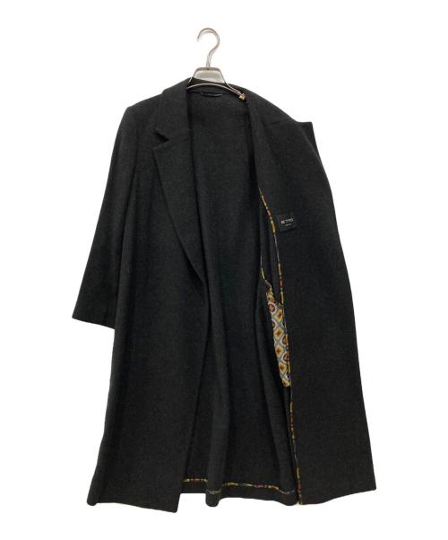 ETRO（エトロ）ETRO (エトロ) カシミヤブレンド チェスターコート ブラック サイズ:44の古着・服飾アイテム