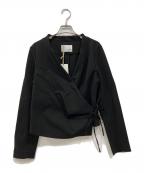 Y/Mイム）の古着「TWダブルクロス カシュクールジャケット」｜ブラック