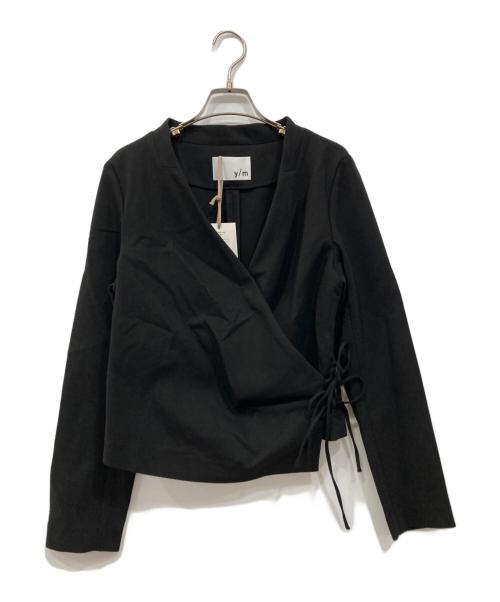 Y/M（イム）y/m (イム) TWダブルクロス カシュクールジャケット ブラック サイズ:38 未使用品の古着・服飾アイテム