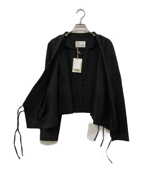 Y/M（イム）y/m (イム) TWダブルクロス カシュクールジャケット ブラック サイズ:38 未使用品の古着・服飾アイテム