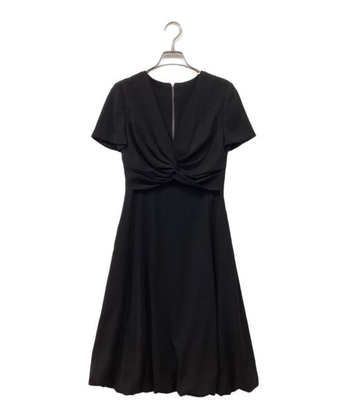 FOXEY NEWYORK（フォクシーニューヨーク）FOXEY NEWYORK (フォクシーニューヨーク) ひざ丈ワンピース ブラック サイズ:38の古着・服飾アイテム