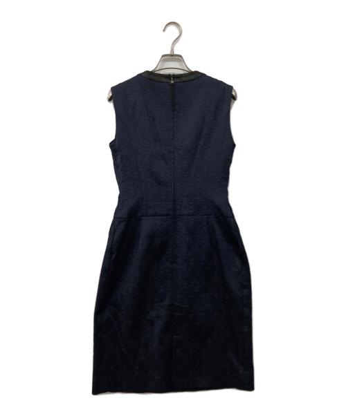 FOXEY NEWYORK（フォクシーニューヨーク）FOXEY NEWYORK (フォクシーニューヨーク) ジャガードワンピース ネイビー サイズ:38の古着・服飾アイテム