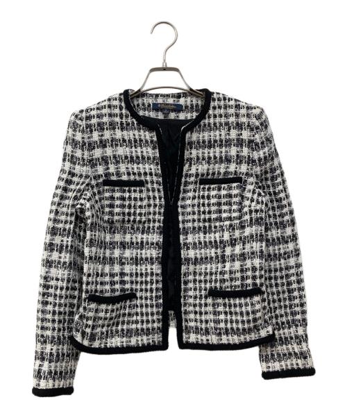 BROOKS BROTHERS（ブルックスブラザーズ）BROOKS BROTHERS (ブルックスブラザーズ) ツイードジャケット ブラック×ホワイト サイズ:2の古着・服飾アイテム