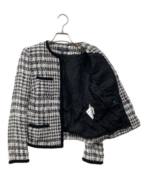 BROOKS BROTHERS（ブルックスブラザーズ）BROOKS BROTHERS (ブルックスブラザーズ) ツイードジャケット ブラック×ホワイト サイズ:2の古着・服飾アイテム