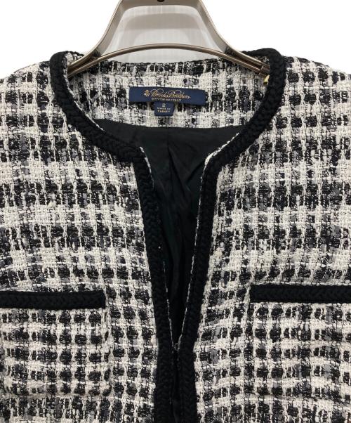 BROOKS BROTHERS（ブルックスブラザーズ）BROOKS BROTHERS (ブルックスブラザーズ) ツイードジャケット ブラック×ホワイト サイズ:2の古着・服飾アイテム
