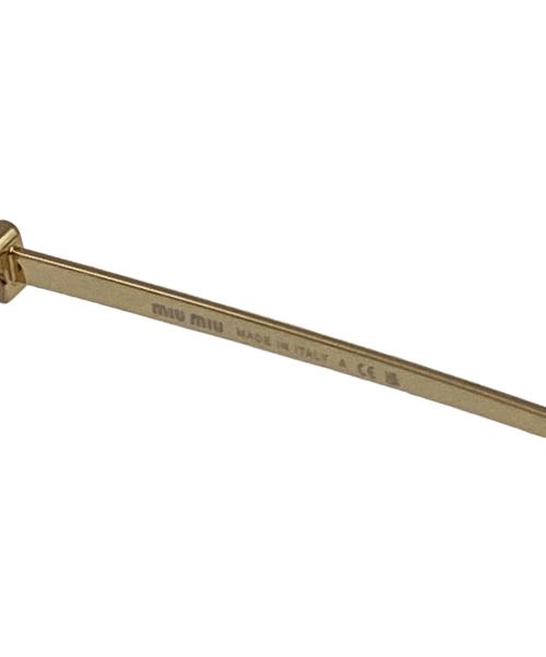 MIU MIU（ミュウミュウ）MIU MIU (ミュウミュウ) オーバル型 リムレスサングラス ブラウン サイズ:51□20の古着・服飾アイテム