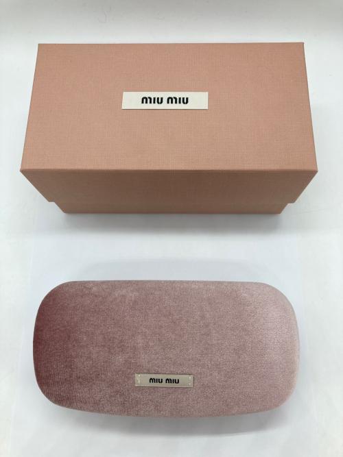 MIU MIU（ミュウミュウ）MIU MIU (ミュウミュウ) オーバル型 リムレスサングラス ブラウン サイズ:51□20の古着・服飾アイテム