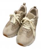 TORY BURCHトリーバーチ）の古着「グッドラックトレーナースニーカー」｜ベージュ