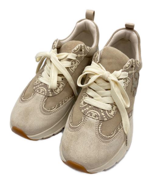 TORY BURCH（トリーバーチ）TORY BURCH (トリーバーチ) グッドラックトレーナースニーカー ベージュ サイズ:SIZE 7 1/2の古着・服飾アイテム