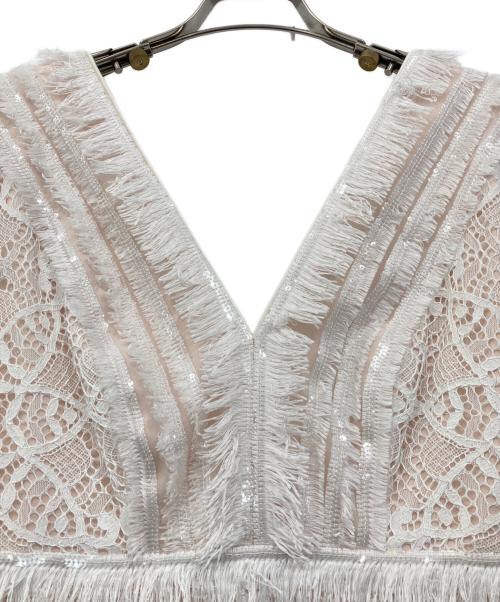 TADASHI SHOJI（タダシ ショージ）TADASHI SHOJI (タダシ ショージ) ノースリーブワンピース ホワイトの古着・服飾アイテム