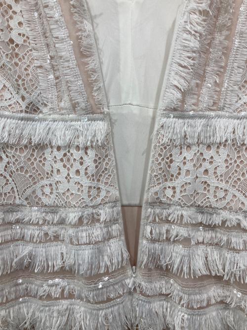 TADASHI SHOJI（タダシ ショージ）TADASHI SHOJI (タダシ ショージ) ノースリーブワンピース ホワイトの古着・服飾アイテム