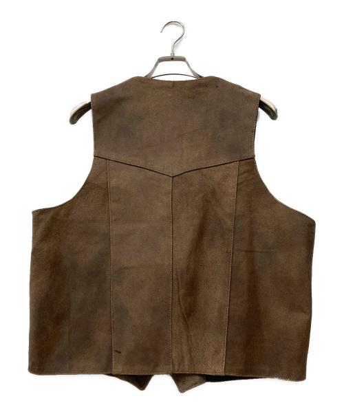 Leather Gallery（レザーギャラリー）Leather Gallery (レザーギャラリー) レザーベスト ブラウン サイズ:44の古着・服飾アイテム