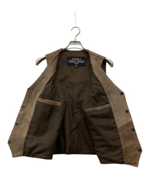 Leather Gallery（レザーギャラリー）Leather Gallery (レザーギャラリー) レザーベスト ブラウン サイズ:44の古着・服飾アイテム