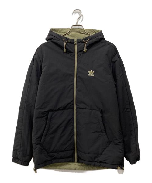 adidas（アディダス）adidas (アディダス) PLIMEGREEN リバーシブルジャケット ブラック サイズ:XLの古着・服飾アイテム