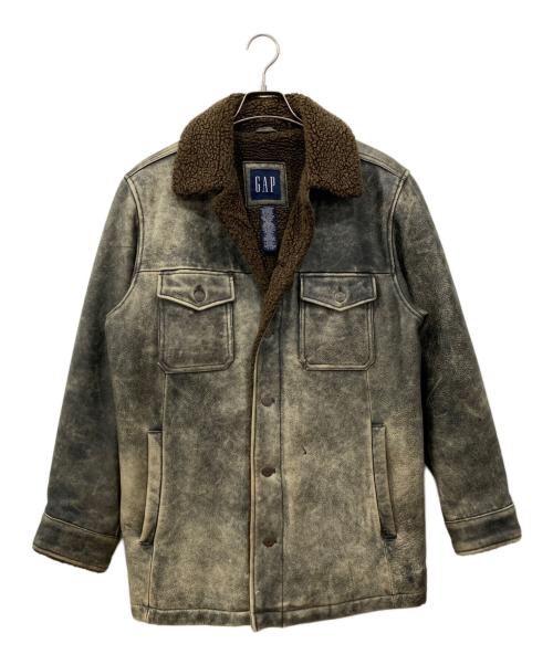GAP（ギャップ）GAP (ギャップ) レザーコート ブラウン サイズ:Mの古着・服飾アイテム