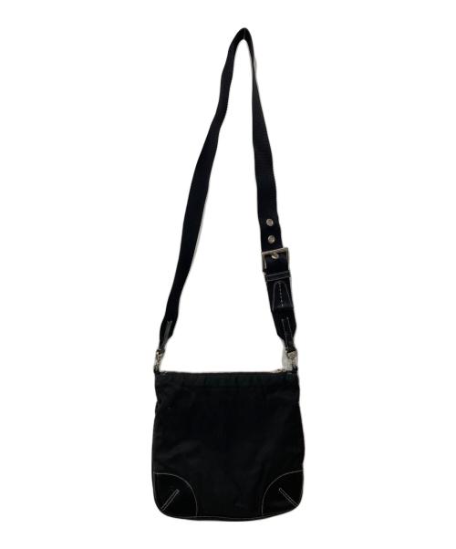 PRADA（プラダ）PRADA (プラダ) ナイロンショルダーバッグ ブラックの古着・服飾アイテム