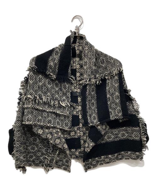 Y's（ワイズ）Y's (ワイズ) デザインニットベスト ベージュ×ブラック サイズ:2の古着・服飾アイテム