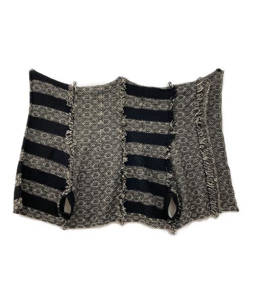 Y's（ワイズ）Y's (ワイズ) デザインニットベスト ベージュ×ブラック サイズ:2の古着・服飾アイテム