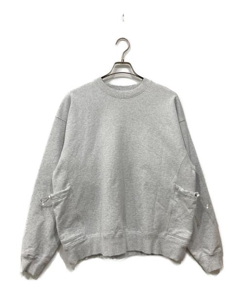 BEAMS（ビームス）BEAMS (ビームス) サイドポケット クルーネック スウェット グレー サイズ:Lの古着・服飾アイテム