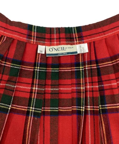 O'NEIL OF DUBLIN（オニールオブダブリン）O'NEIL OF DUBLIN (オニールオブダブリン) ラップスカート レッド サイズ:38の古着・服飾アイテム