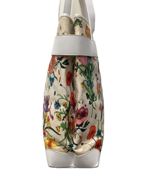 GUCCI（グッチ）GUCCI (グッチ) フローラルトートバッグ ベージュの古着・服飾アイテム