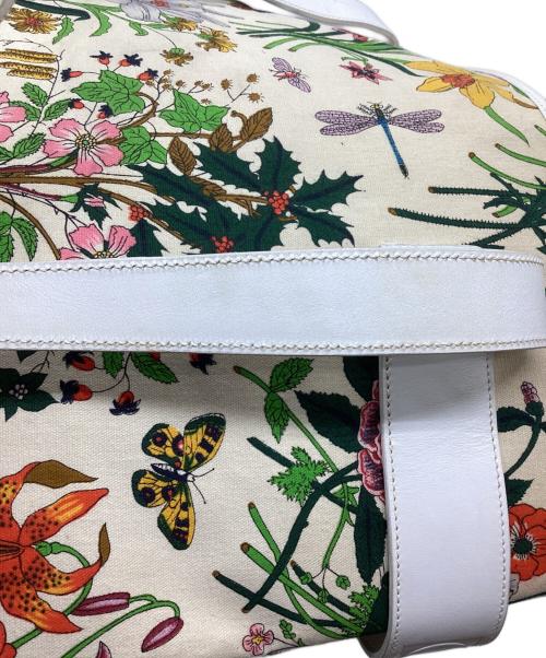 GUCCI（グッチ）GUCCI (グッチ) フローラルトートバッグ ベージュの古着・服飾アイテム