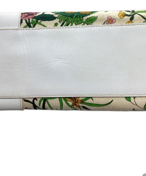 GUCCI（グッチ）GUCCI (グッチ) フローラルトートバッグ ベージュの古着・服飾アイテム