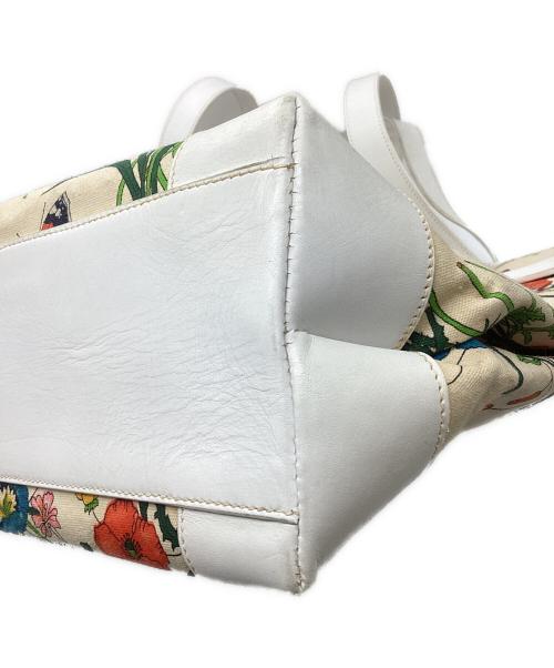 GUCCI（グッチ）GUCCI (グッチ) フローラルトートバッグ ベージュの古着・服飾アイテム