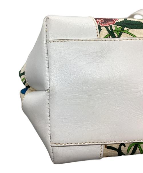 GUCCI（グッチ）GUCCI (グッチ) フローラルトートバッグ ベージュの古着・服飾アイテム