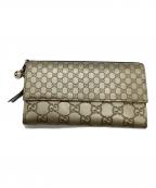 GUCCIグッチ）の古着「GGロゴロングウォレット」｜ゴールド