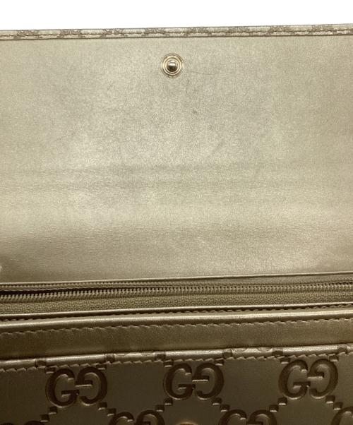 GUCCI（グッチ）GUCCI (グッチ) GGロゴロングウォレット ゴールドの古着・服飾アイテム