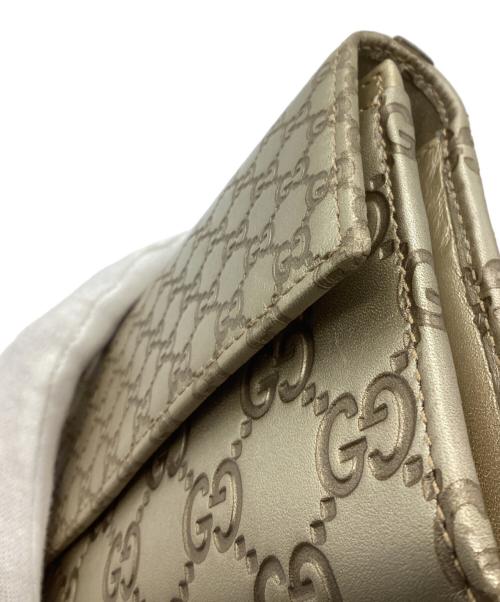 GUCCI（グッチ）GUCCI (グッチ) GGロゴロングウォレット ゴールドの古着・服飾アイテム