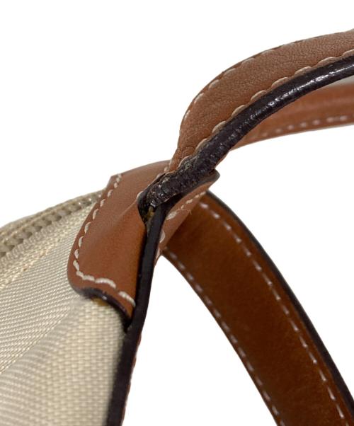 LOEWE（ロエベ）LOEWE (ロエベ) アントン キャンバス レザー リュック ベージュ×ブラウンの古着・服飾アイテム