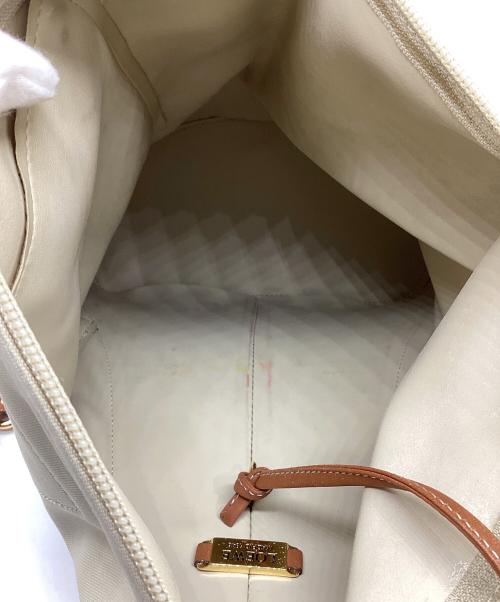 LOEWE（ロエベ）LOEWE (ロエベ) アントン キャンバス レザー リュック ベージュ×ブラウンの古着・服飾アイテム