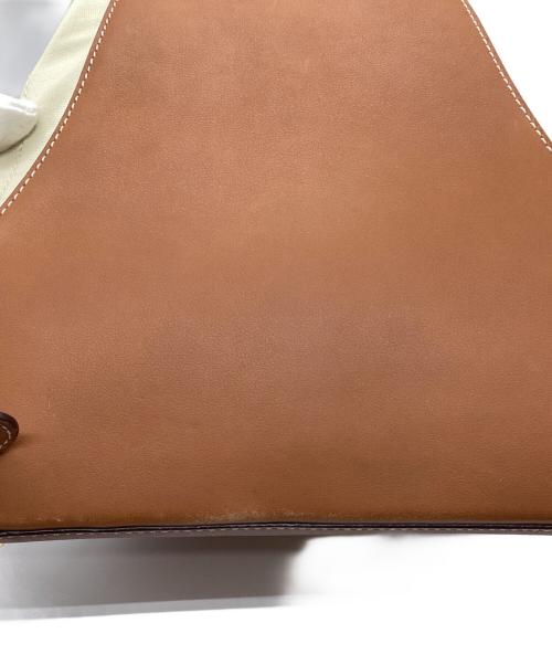 LOEWE（ロエベ）LOEWE (ロエベ) アントン キャンバス レザー リュック ベージュ×ブラウンの古着・服飾アイテム