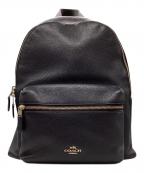 COACHコーチ）の古着「レザーリュック」｜ブラック