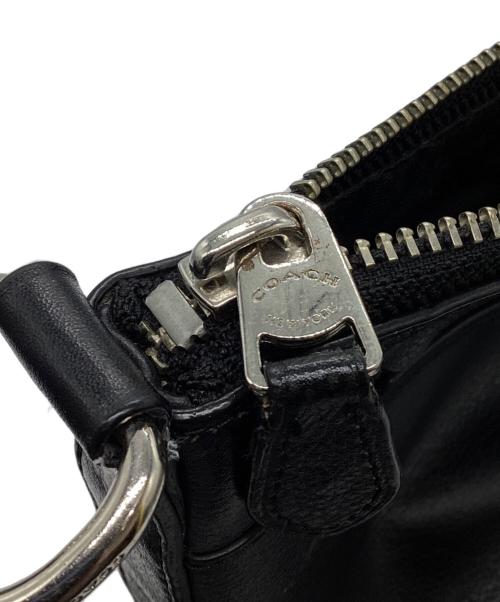 COACH（コーチ）COACH (コーチ) レザーショルダーバッグ ブラックの古着・服飾アイテム
