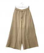 MIDIUMISOLIDミディウミソリッド）の古着「刺繍ワイドパンツ」｜ベージュ