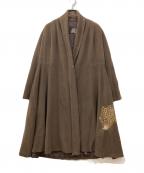 伊太利屋イタリヤ）の古着「アンゴラ混コート」｜ブラウン