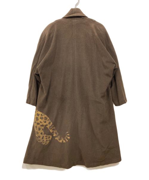 伊太利屋（イタリヤ）伊太利屋 (イタリヤ) アンゴラ混コート ブラウン サイズ:FREEの古着・服飾アイテム