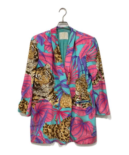 伊太利屋（イタリヤ）伊太利屋 (イタリヤ) アニマル柄コート マルチカラー サイズ:15の古着・服飾アイテム