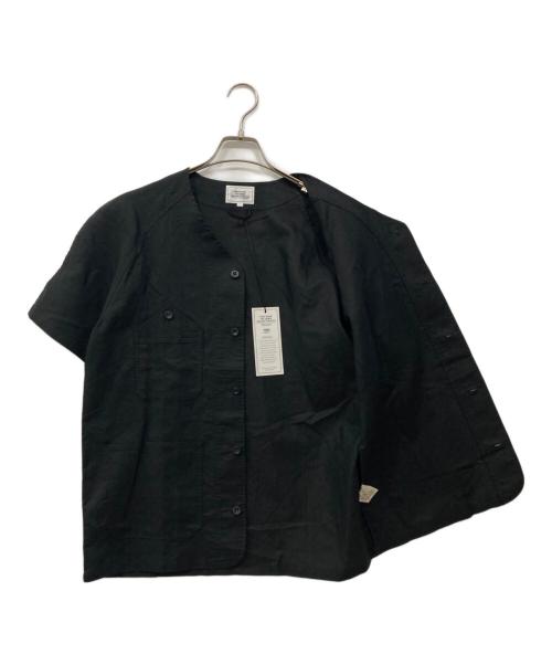 THE CRIMIE（ザ クライミー）THE CRIMIE (ザ クライミー) リネンワークシャツ ブラック サイズ:L 未使用品の古着・服飾アイテム