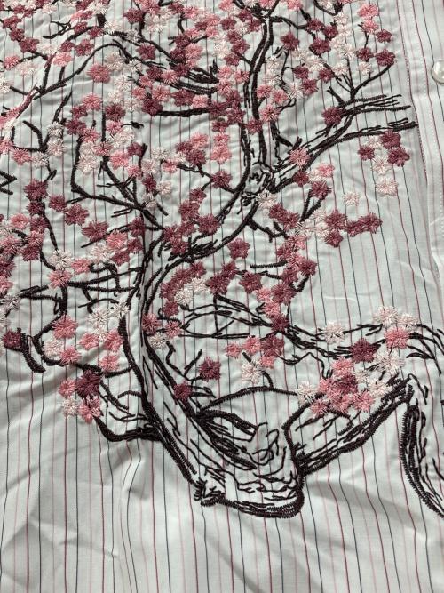 derschutze（デルシュッツ）derschutze (デルシュッツ) ストライプシャツ ピンク サイズ:Mの古着・服飾アイテム