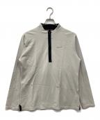 BRIEFINGブリーフィング）の古着「ハーフジップシャツ」｜グレー