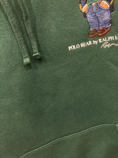 POLO RALPH LAUREN（ポロ・ラルフローレン）POLO RALPH LAUREN (ポロ・ラルフローレン) ポロベア刺繍パーカー グリーン サイズ:Mの古着・服飾アイテム